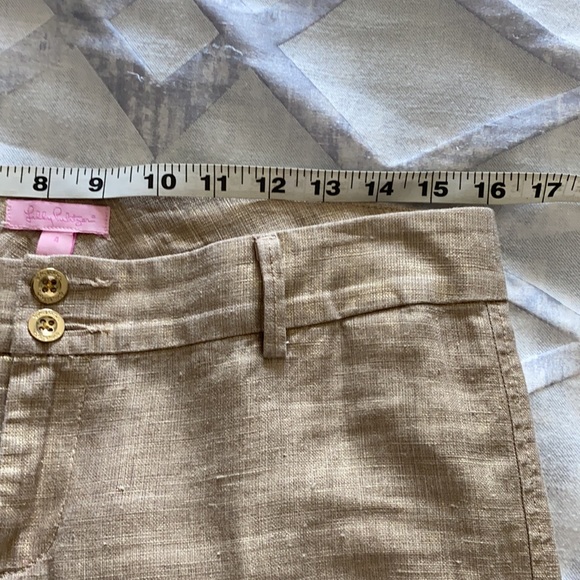 Lilly Pulitzer Gold Linen Pants - Picture 5 of 10